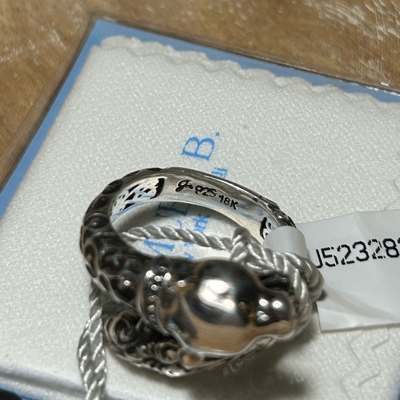 NWT Samuel B Sterling Silver 18K Gold Leopard Bypass Ring - Picture 11 of 16